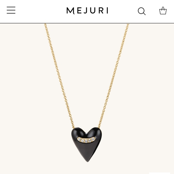 Mejuri Jewelry Mejuri Heart Enamel Pendant Necklace Poshmark